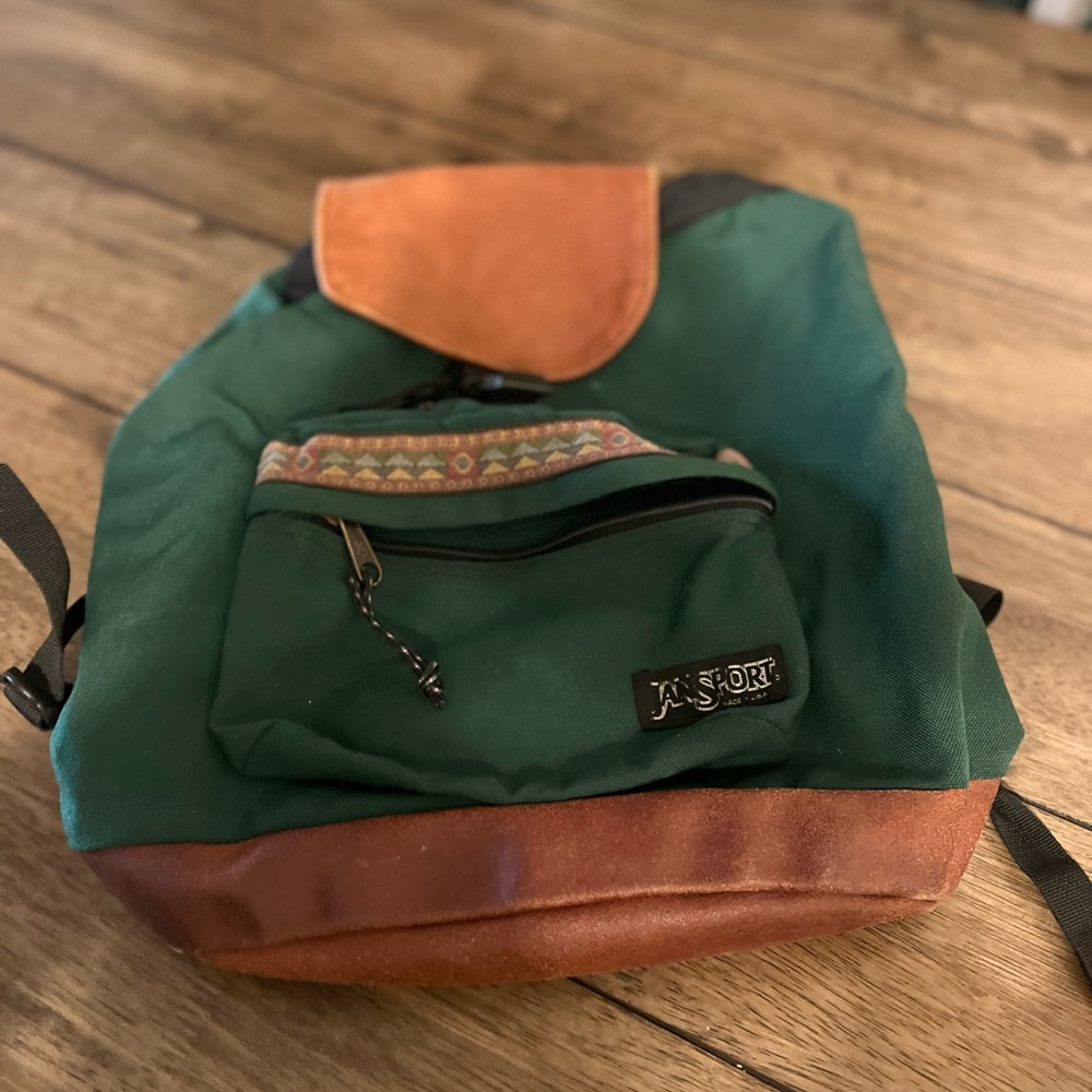 Jansport vtge 90'S  usa LEATHER BOTTON